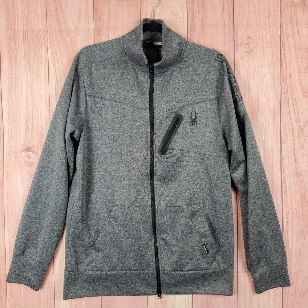 Spyder Active Jacket Mens Sz‎ M Full Zip Pockets Stretch Performance
